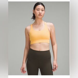 Lululemon energy bra longline size 8 color mango dream